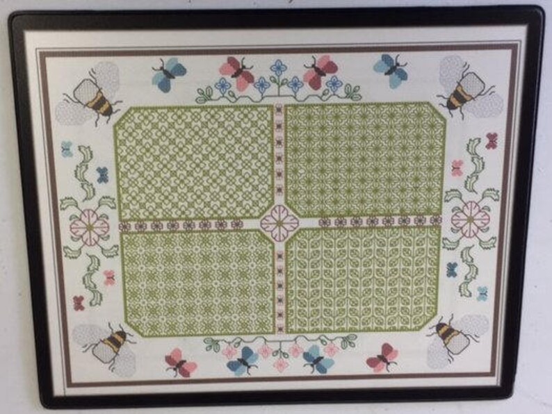Botanic Blackwork Placemat or Mousemat Kit