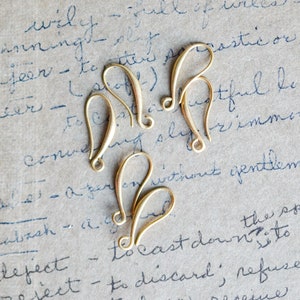 Matte Brass Ear Wires and Headpins Earring Hooks and Headpins Earring Findings image 2