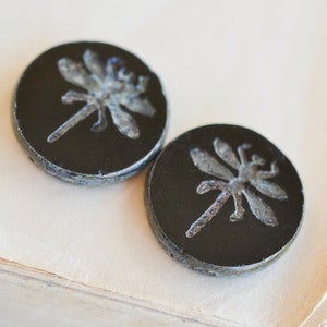 Black Czech Glass Beads | Picasso Beads | Boho Beads | Premium Picasso Czech Glass Beads | 28mm | 2 PCS