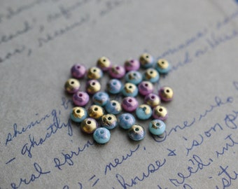 Czech Glass Beads | Picasso Beads | Boho Beads | Premium Picasso Czech Glass Beads | Fire Polish Beads | 4mm | 24 PCS