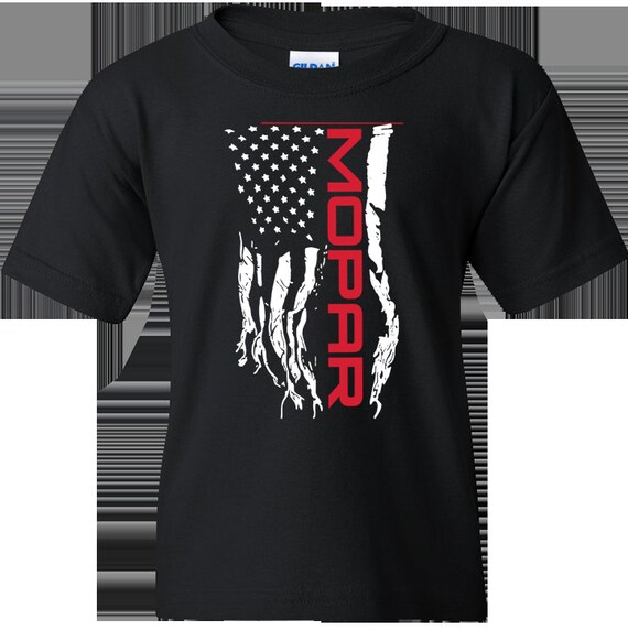 Short Sleeve T-shirt: Mopar Flag Logo 
