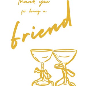 Printable Golden Girls Friend Card 5x7&quot;