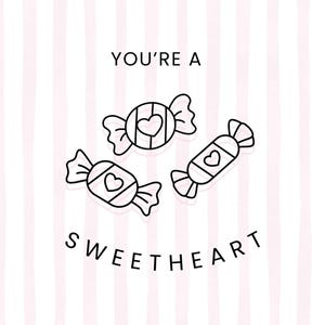 Tarjeta imprimible de San Valentín con un corazón de amor de 5 x 7 pulgadas