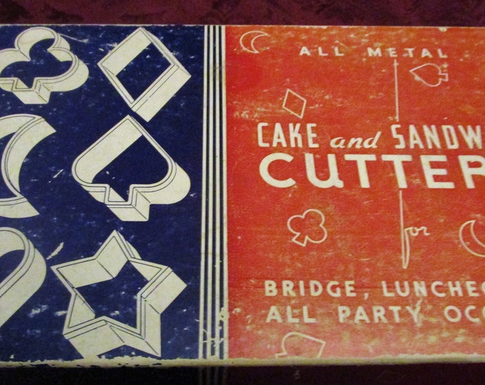 Heart Star Club and Moon Baking Home and Cooking Cookies Spade Six Metal Cake Sandwich Cookie Cutters Bridge Luncheon Diamond