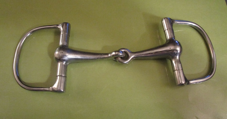 Snaffle Bit Horse Training Bit Pet Supplies Western decor Stainless Steel Horse Riding Home Decor Vintage Collectible