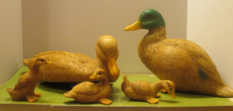 Duck Family Mallard Home Interior Paperweights Doorstop Etsy