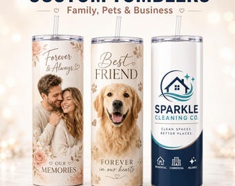 Custom Tumblers with Image or Logo, Personalized Photo Tumbler, Make your own Tumbler, Custom cups for events, Custom tumblers for wedding