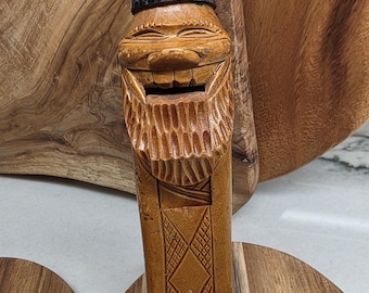 Santa Gnome Nutcracker Swedish Hand Carved Antique Wooden Scandinavian