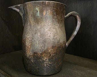 Vintage Silverplate Pitcher ACADEMY Silver on Copper 15