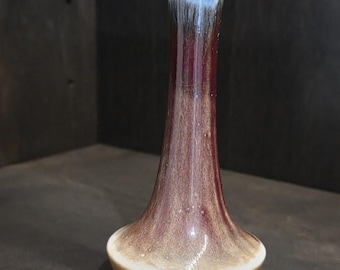 Vintage Bermuda Pottery Handmade Bud Vase Glaze MCM 5.5"