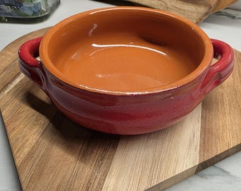 DeSilva Pottery TerraCotta Glazed soup bowl Made in Italy