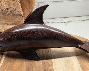 Vintage Handcarved Ironwood Dolphin
