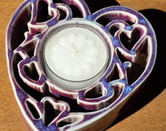 CandlePots Handmade Pottery Heart Shaped