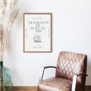 The World Is Thy Ship And Not Thy Home - St. Teresa of Lisieux Quote, Catholic Saint Print
