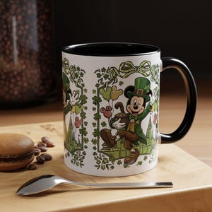 St. Patrick's Mickey Mouse Mug Accent Coffee Mug (11,15oz) | Irish Shamrock Tea Cup image 6