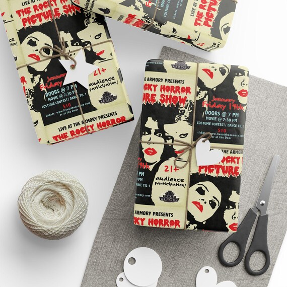 Artistic The Rocky Horror Picture Show Wrapping Paper Roll, Unique Gift Wrap for Any Occasion, Holiday, Birthday
