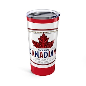 Canadian Beer Tumbler: 20oz Stainless Steel Travel Mug