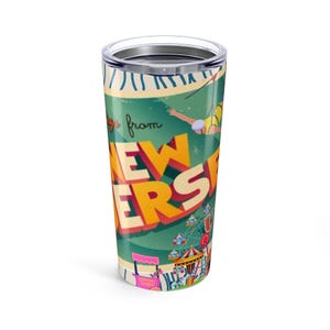 Vintage Reisebecher 20 Unzen, Retro Urlaubstasse, Einzigartiges Geschenk für Reisende, Sommer Road Trip Tasse, nostalgisches Trinkgeschirr