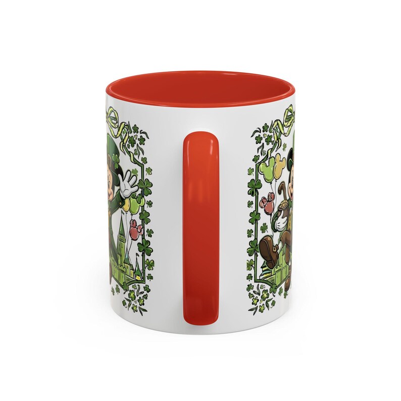 St. Patrick's Mickey Mouse Mug Accent Coffee Mug (11,15oz) | Irish Shamrock Tea Cup image 10