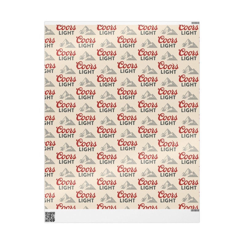 Einzigartiges Geschenkpapier mit Coors Light Biermotiv, kreative Verpackung für Geburtstage, Feiertage und besondere Anlässe, umweltfreundliche Verpackung Bild 4
