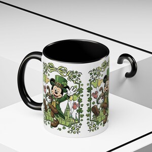 St. Patrick's Mickey Mouse Mug Accent Coffee Mug (11,15oz) | Irish Shamrock Tea Cup image 7