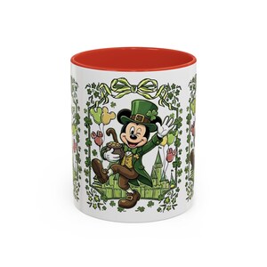 St. Patrick's Mickey Mouse Mug Accent Coffee Mug (11,15oz) | Irish Shamrock Tea Cup image 8
