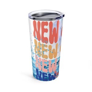 Beach-Themed Insulated Tumbler: 20oz Stainless Steel Travel Cup