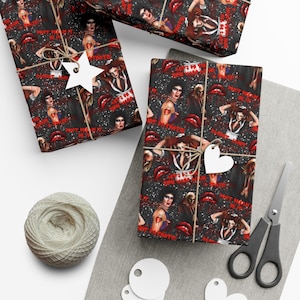Edgy Rocky Horror Gift Wrap: Rock and Roll Birthday Wrapping Paper
