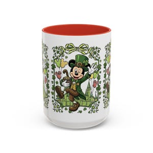 St. Patrick's Mickey Mouse Mug Accent Coffee Mug (11,15oz) | Irish Shamrock Tea Cup image 19