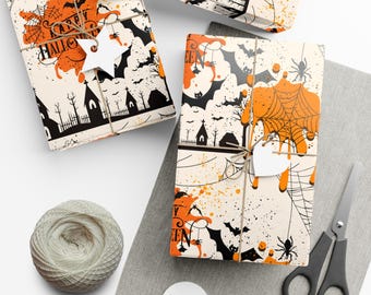 Halloween Gift Wrap Papers, Festive Wrapping Paper for Spooky Occasions, Orange and Black Decor, Trick or Treat Gifts, Halloween Party [...]