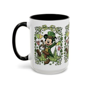 St. Patrick's Mickey Mouse Mug Accent Coffee Mug (11,15oz) | Irish Shamrock Tea Cup image 15