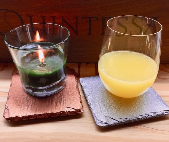 Metallic Slate Stone Trivets and Coasters