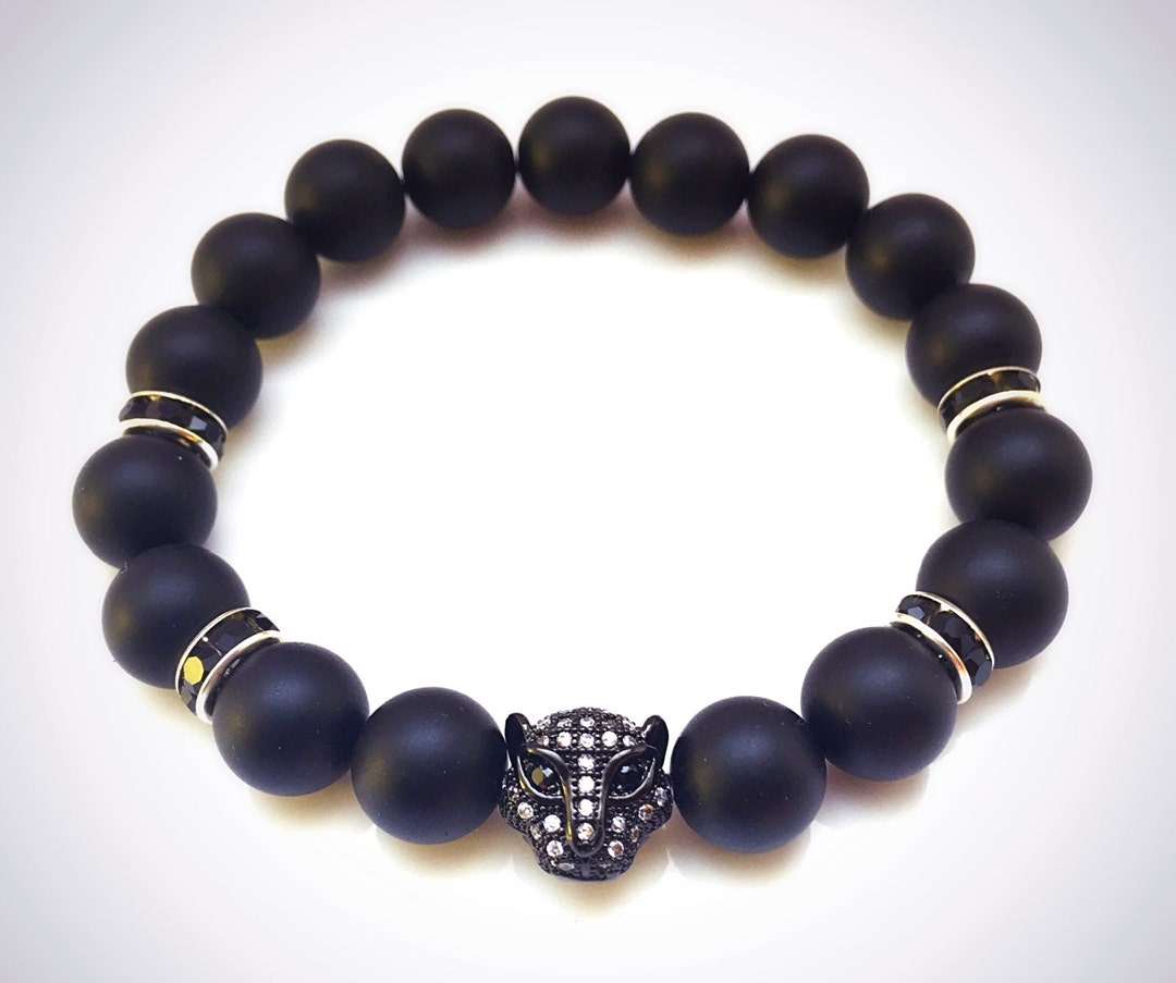 Luxury Micro Pavé CZ Stainless Panther Bracelet Sets main image 1