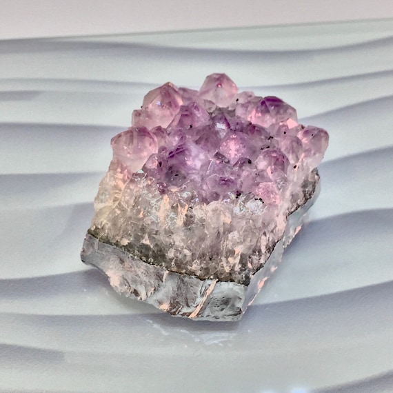 Tall Acrylic Box with Amethyst bathroom decor Amethyst Crystal box gifts for her Amethyst box Barware birthstone box acrylic box