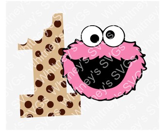 Download Cookie Monster 1st Birthday SVG DXF Cutting File | Etsy