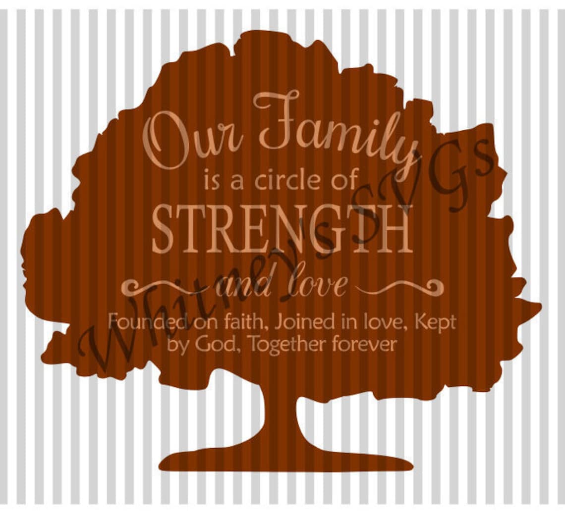 Our Family is a Circle of Strength and Love Founded on Faith | Etsy