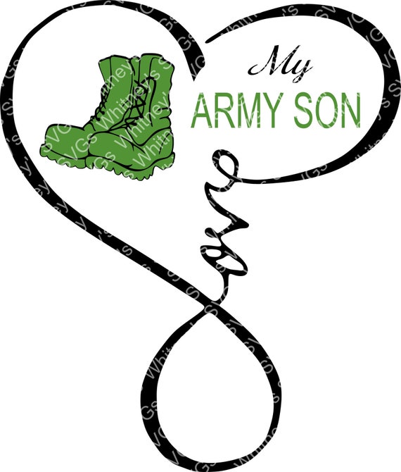 Download Love My Army Son SVG DXF Cutting File | Etsy