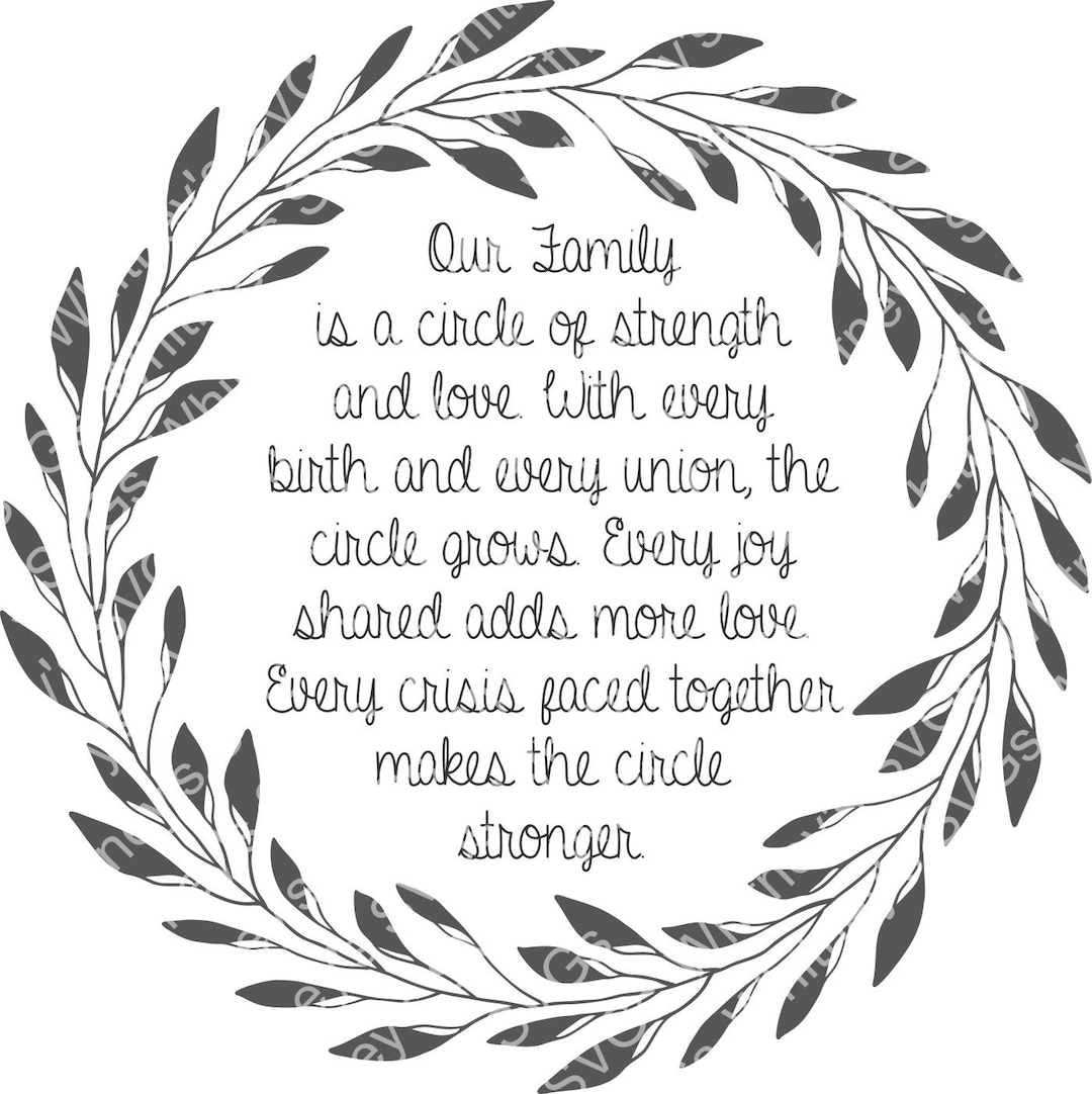 Our Family is a Circle of Strength and Love With Every Birth and Every