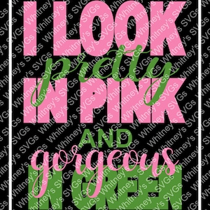 Pretty in Pink Gorgeous in Green SVG DXF Cutting File