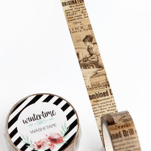 Washi Tape *SHOP EXCLUSIVE* - Victoria, Vintage Ladies Masking Tape by Wintertime Crafts for Scrapbooking, Journaling, Gift Wrapping