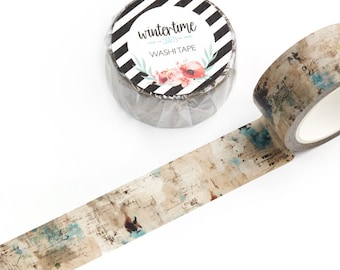 Grunge Graffiti-Style Washi Tape *SHOP EXCLUSIVE* Distressed Collage Decorative Tape by Wintertime Crafts for Journaling, Scrapbooking