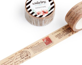 Washi Tape *SHOP EXCLUSIVE* Vintage Postcards Masking Tape by Wintertime Crafts for Scrapbooking, Journaling, Traveler's Notebook, Collage