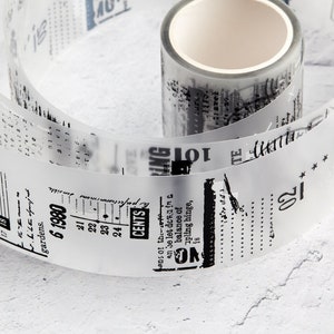 Postmark Details PET Tape *SHOP EXCLUSIVE* Vintage Elements Transparent Tape Roll by Wintertime Crafts for Journaling, Notebooks