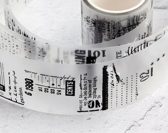 Postmark Details PET Tape *SHOP EXCLUSIVE* Vintage Elements Transparent Tape Roll by Wintertime Crafts for Journaling, Notebooks