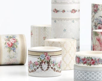 The Timeless Washi Tape Collection *SHOP EXCLUSIVE* 10 Vintage Wallpaper Tapes by Wintertime Crafts for Journaling, Gift Set