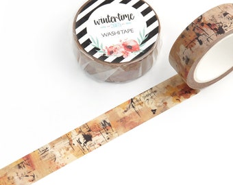 Sunkissed Washi Tape *SHOP EXCLUSIVE* Grunge Grafitti Style Tape by Wintertime Crafts for Journaling, Scrapbooking, Ink Splatter