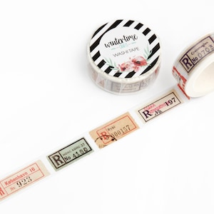 Washi Tape *SHOP EXCLUSIVE* Masking Tape with Registered Mail Labels by Wintertime Crafts for Scrapbooking, Journaling, Gift Wrapping