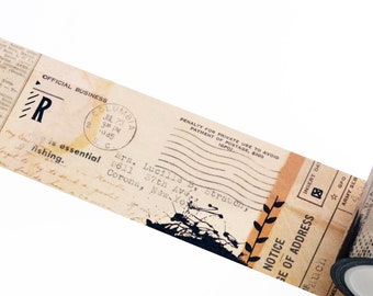 Washi Tape *SHOP EXCLUSIVE* Retro Floral Papers Masking Tape by Wintertime Crafts for Scrapbooking, Journaling, Vintage Style Collage Pages