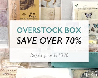 Overstock Variety Box - Special Sale Over 70% off Paper Crafting and Junk Journal Supplies