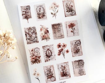 Penny Post Rub-On Transfers from Crea With Gaby, Decorative Transfer Stickers for Journaling